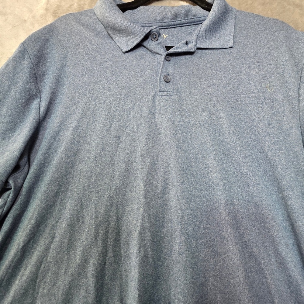 Old Navy Active Core Mens Large Blue Heathered Short Sleeve Polo Shirt Go Fresh - Picture 7 of 8